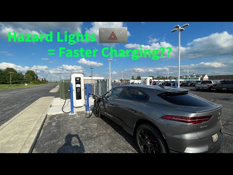 JAGUAR I-PACE HAZARD LIGHTS DC FAST CHARGING