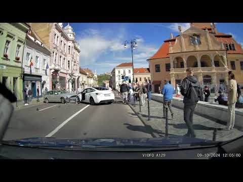 Dashcam Moments - Pedestrian Fall Causes Car Crash