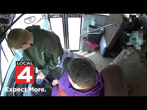 Macomb County middle school student stops school bus as driver passes out