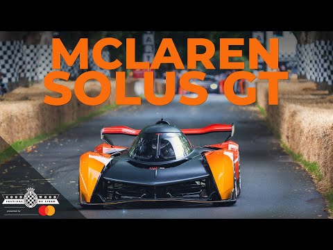 Screaming V10 McLaren Solus GT makes flying debut on Goodwood Hill