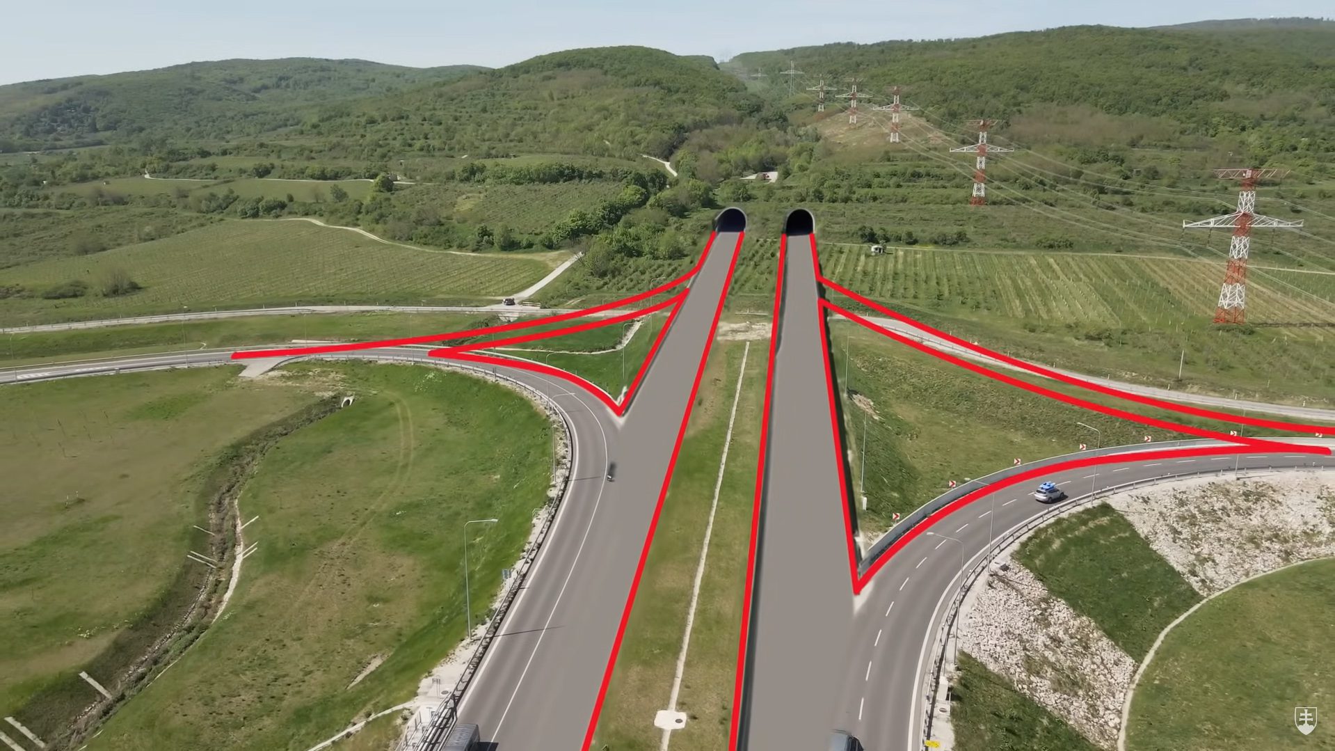 Vizualizácia vstupu a výstupu z tunela Karpaty (foto: Ministerstvo dopravy)